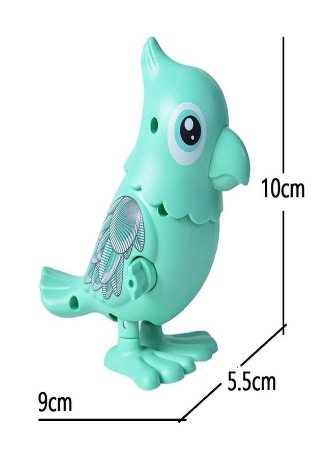 IndusBay® Pack of 3, Key Operated Jumping Hopping Parrot Bird Wind up Flipping Clockwork Animal Toy for Kids, Multicolor - Image 2